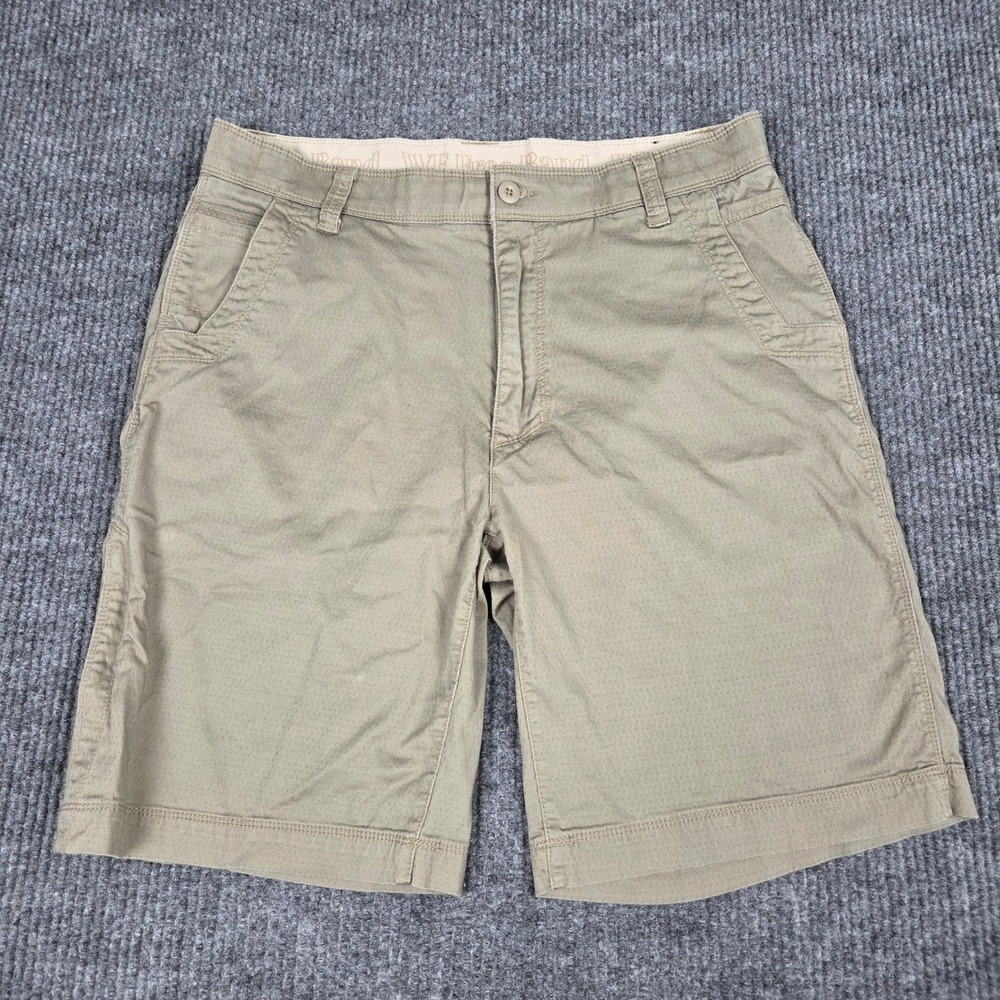 WearFirst Mens Khaki Free-Band Utility Shorts Size 36 Textured Stretch‎ 26842